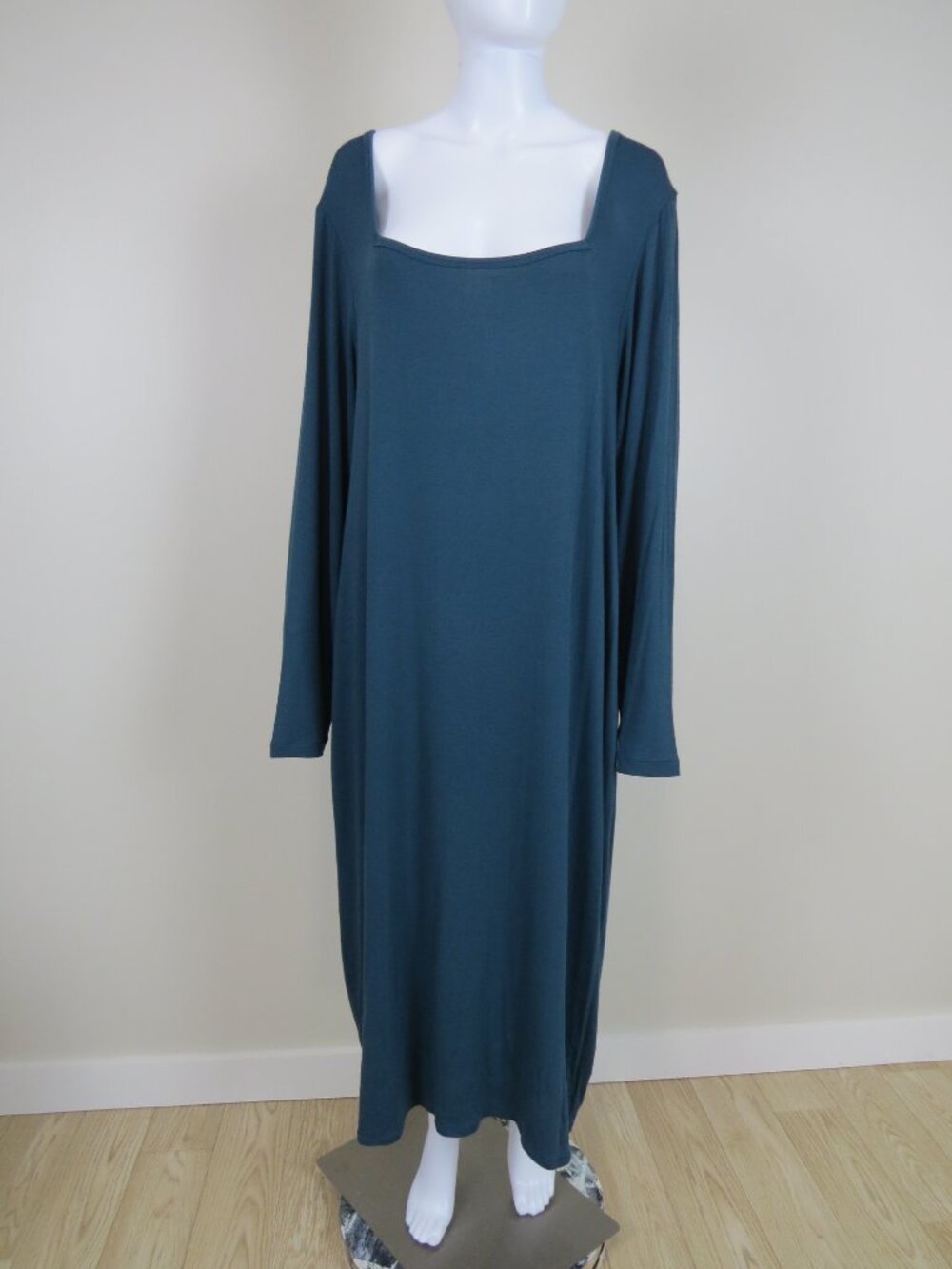 NEW Universal Standard Square Neck Midi Dress SIZE Large (3X - 22/24) Teal
